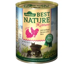 Dehner Best Nature Nassfutter für Katzen Kitten, 6 x 200 g/400 g