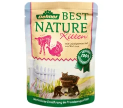 Dehner Best Nature Nassfutter für Katzen Kitten, 16 x 85 g