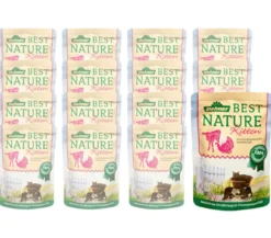 Dehner Best Nature Nassfutter für Katzen Kitten, 16 x 85 g