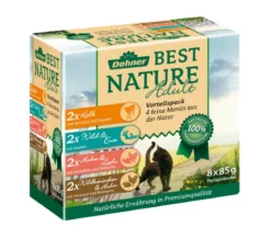 Dehner Best Nature Nassfutter für Katzen Adult Vorteilspack, 8 x 85 g