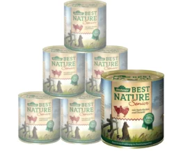 Dehner Best Nature Nassfutter für Hunde Senior, Geflügel & Lamm