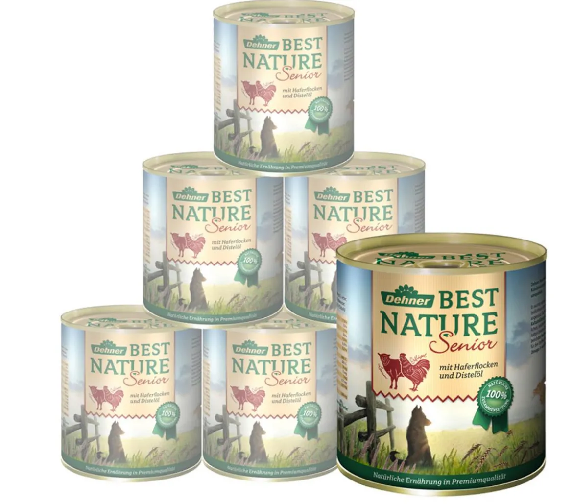 Dehner Best Nature Nassfutter für Hunde Senior, Geflügel & Lamm