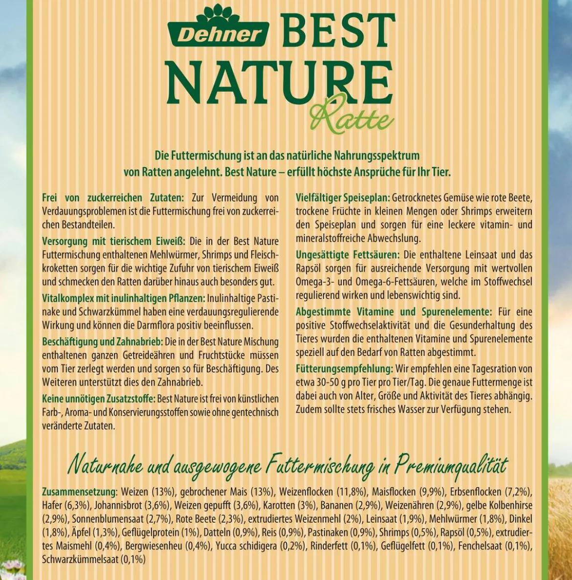 Dehner Best Nature Rattenfutter, 2 kg