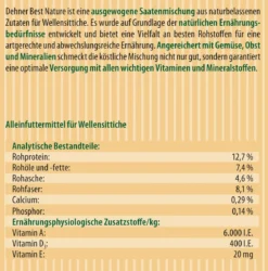 Dehner Best Nature Vogelfutter für Wellensittiche, 2,5 kg