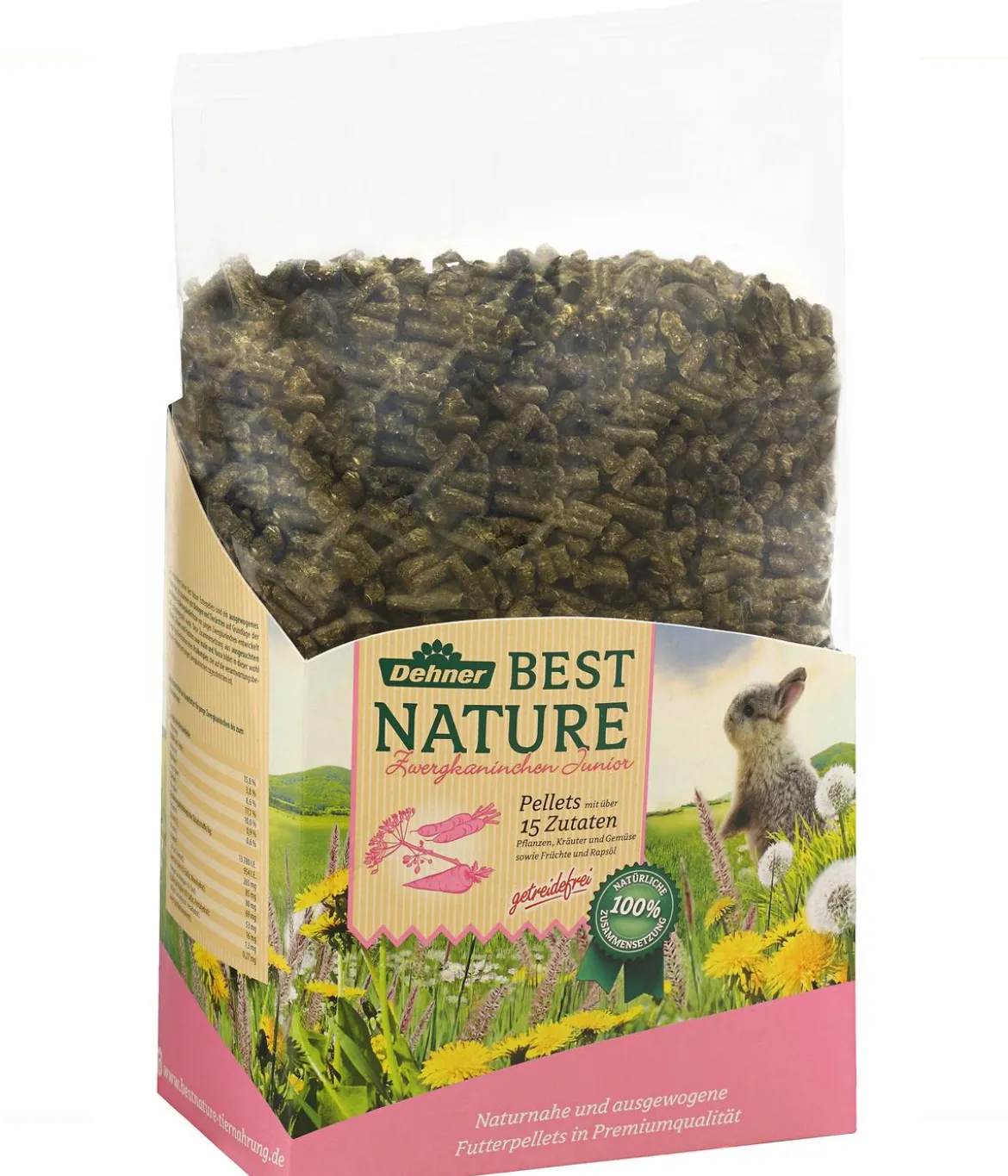 Dehner Best Nature Zwergkaninchenfutter Pellets Junior, 3 kg