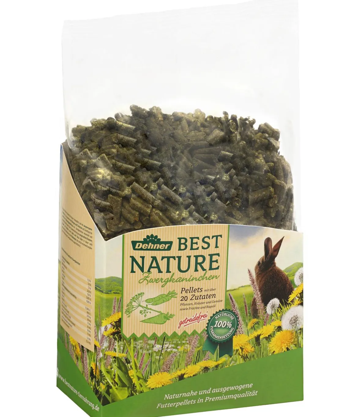 Dehner Best Nature Zwergkaninchenfutter Pellets, 3 kg