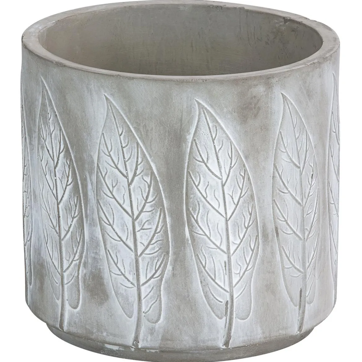 Dehner Beton-Übertopf Leaf, rund