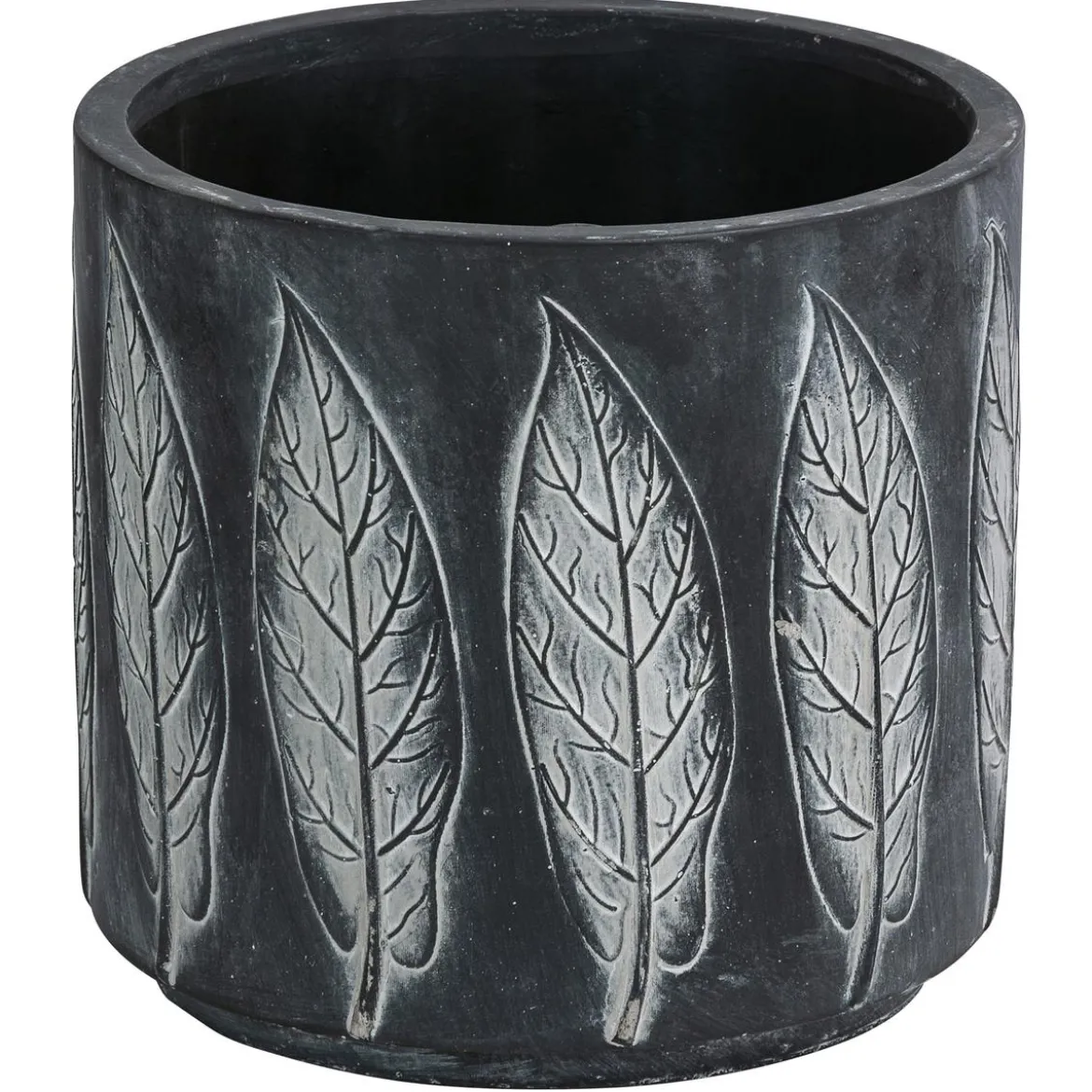 Dehner Beton-Übertopf Leaf, rund