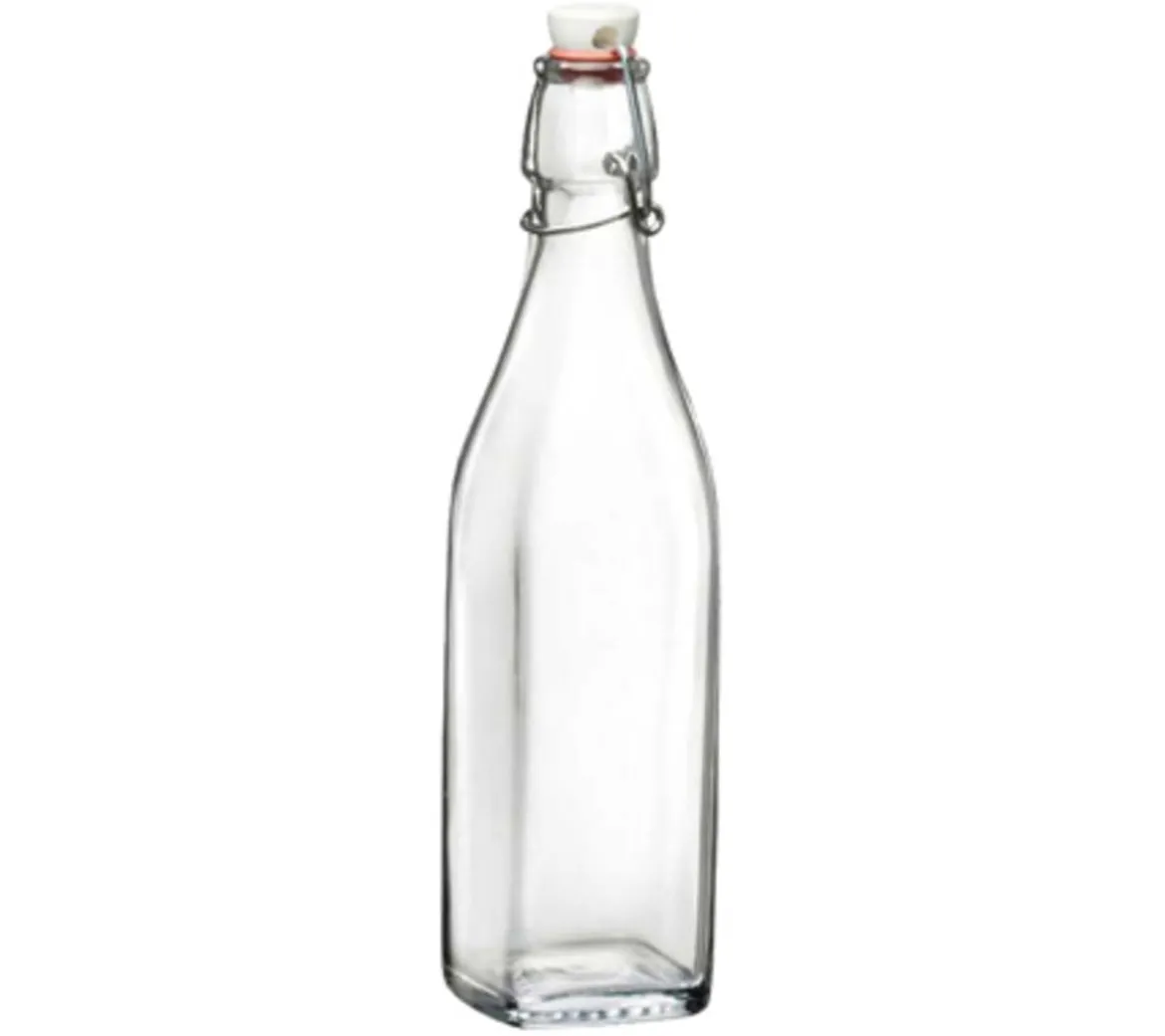 Dehner Bügelverschlussflasche Vierkant, 500 ml
