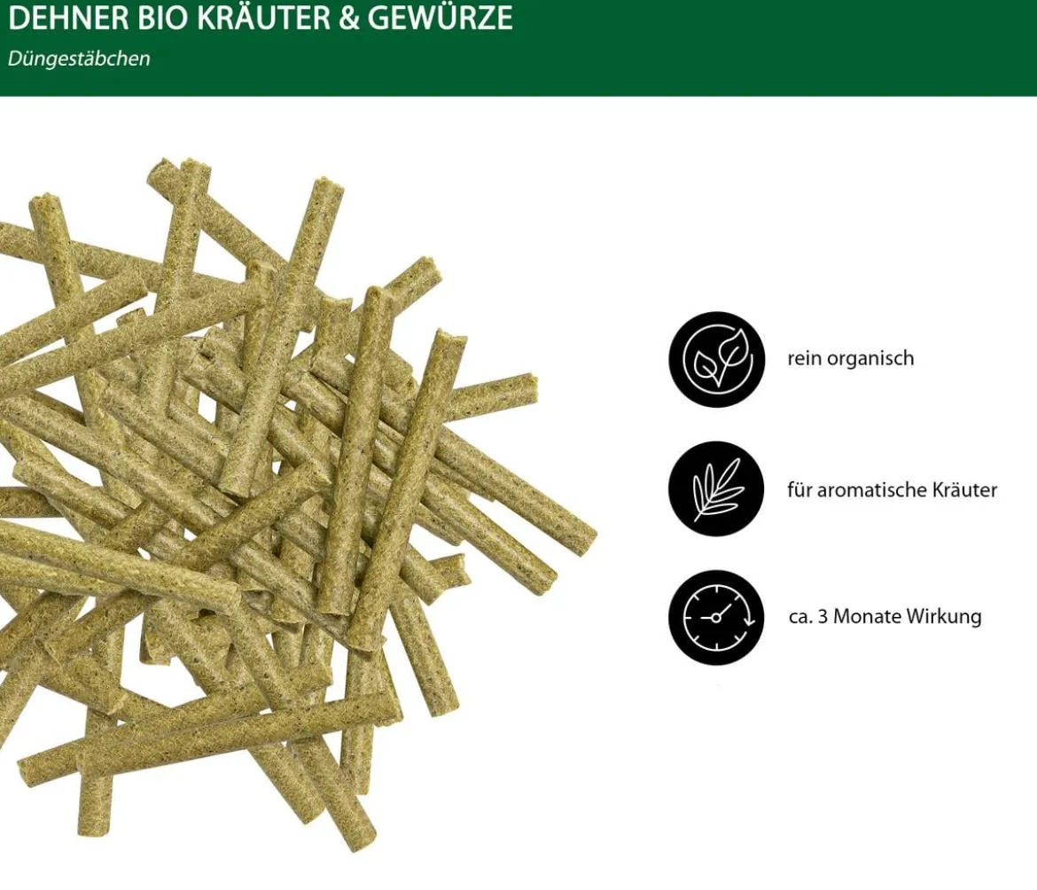 Dehner Bio Düngestäbchen Kräuter & Gewürze, 30 Stück