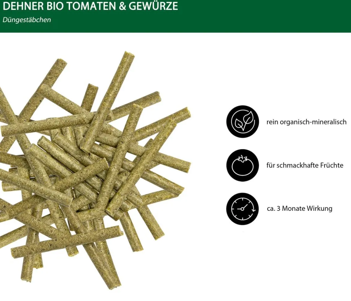 Dehner Bio Düngestäbchen Tomaten & Gemüse, 30 Stück