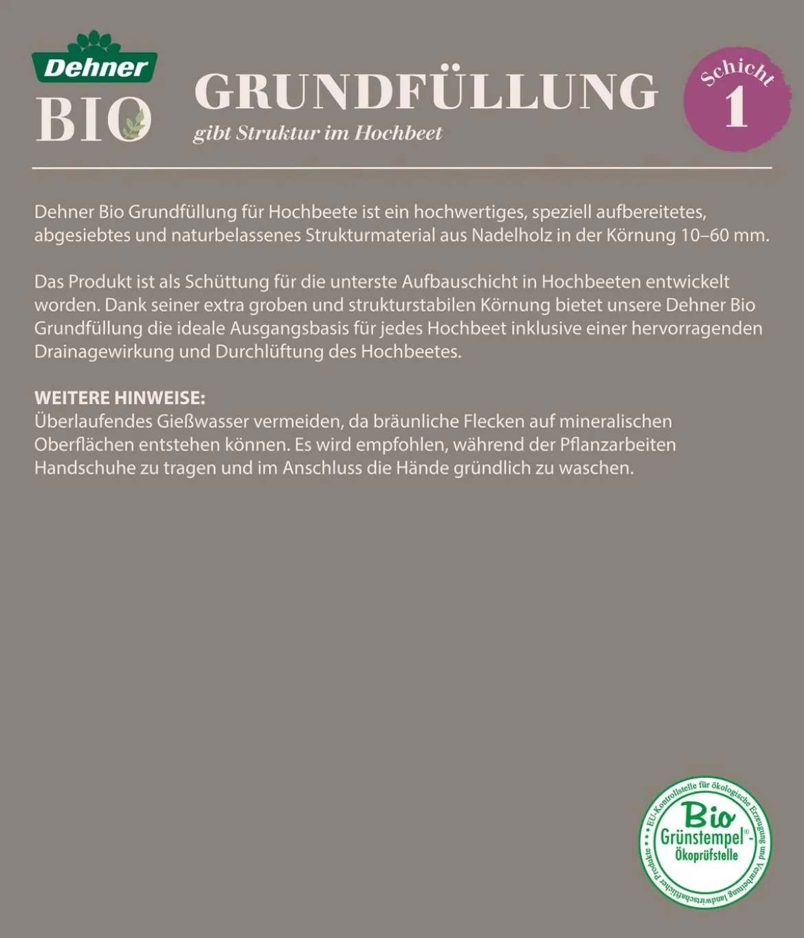 Dehner Bio Hochbeet-Grundfüllung, 39 x 50 Liter