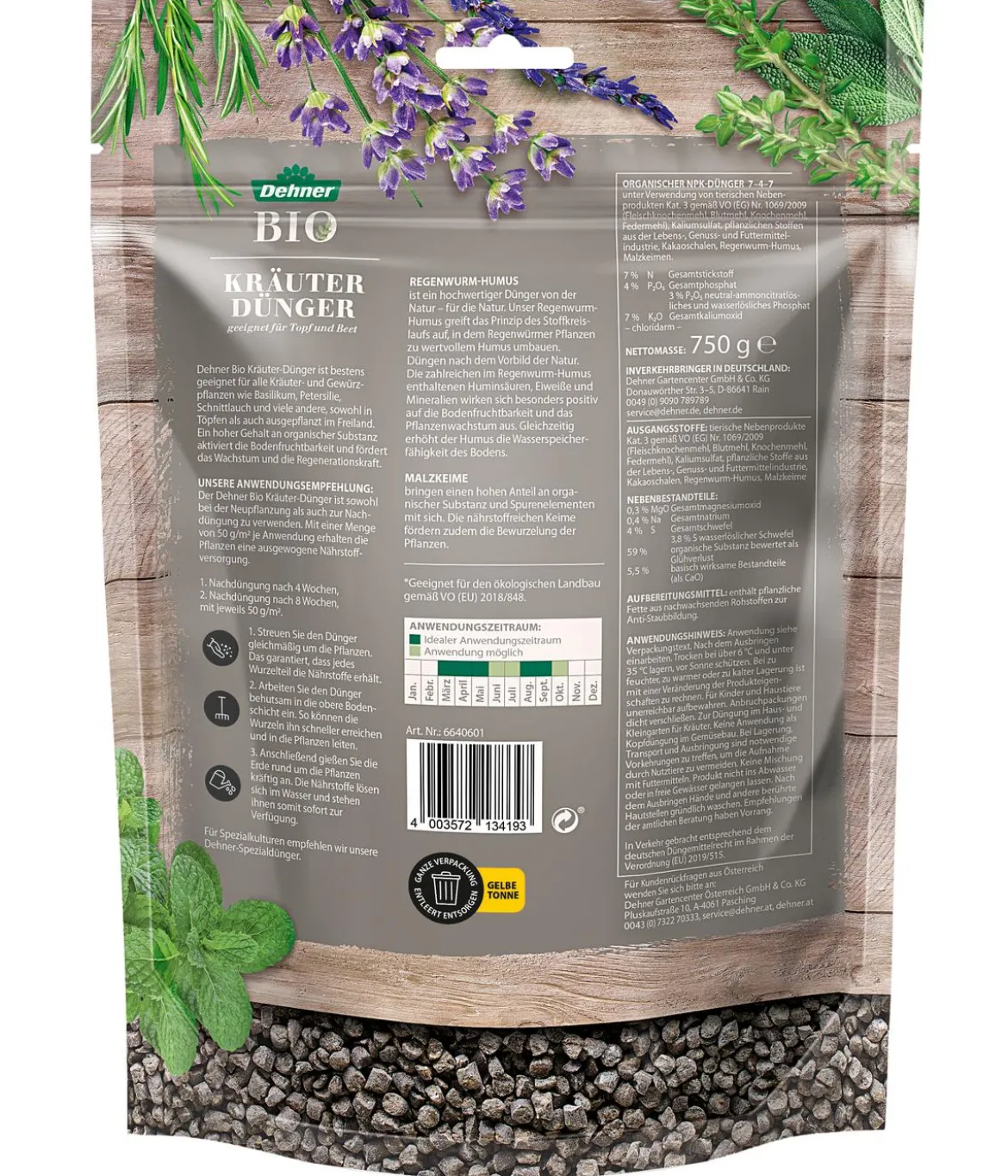 Dehner Bio Kräuter-Dünger, 750 g