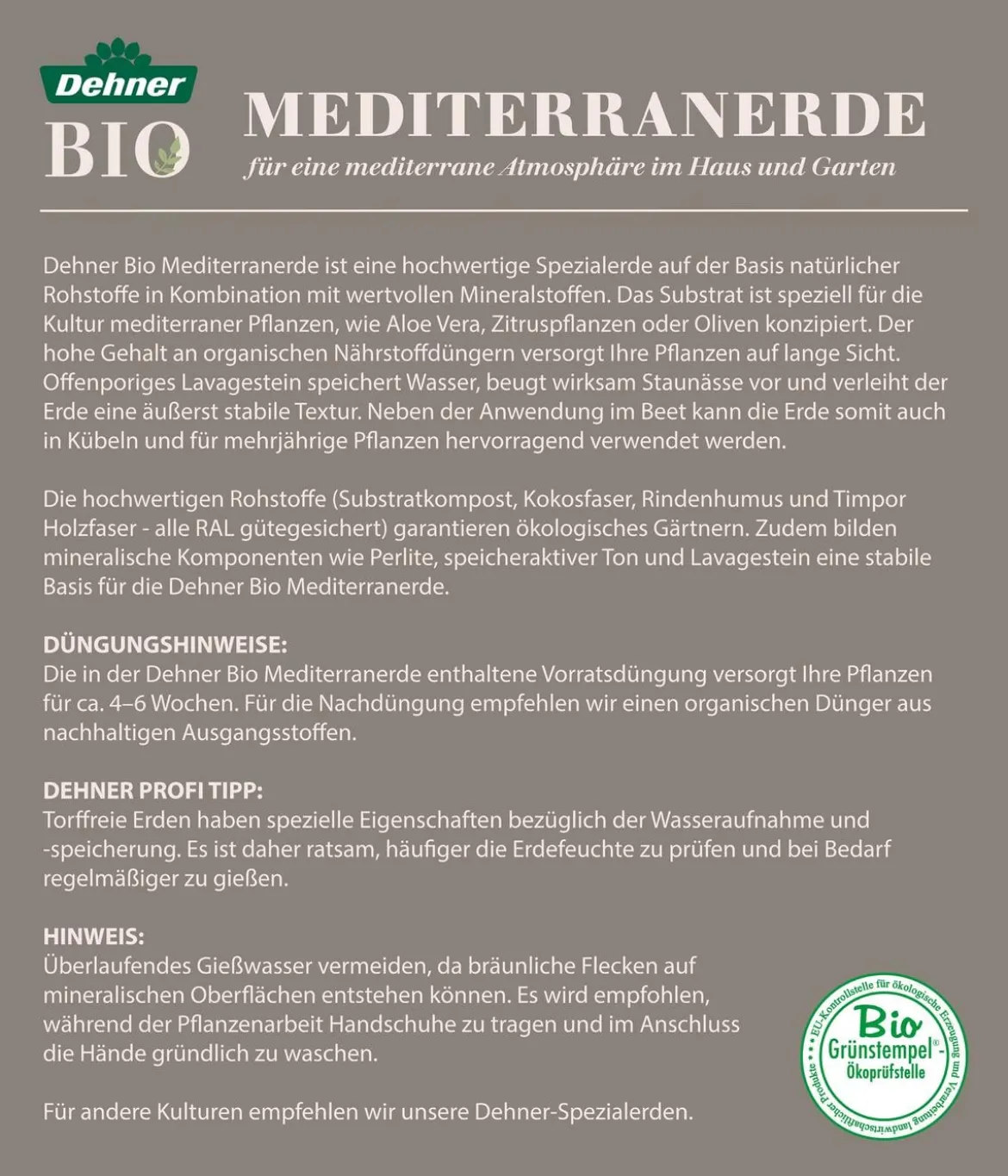 Dehner Bio Mediterranerde, 40 l