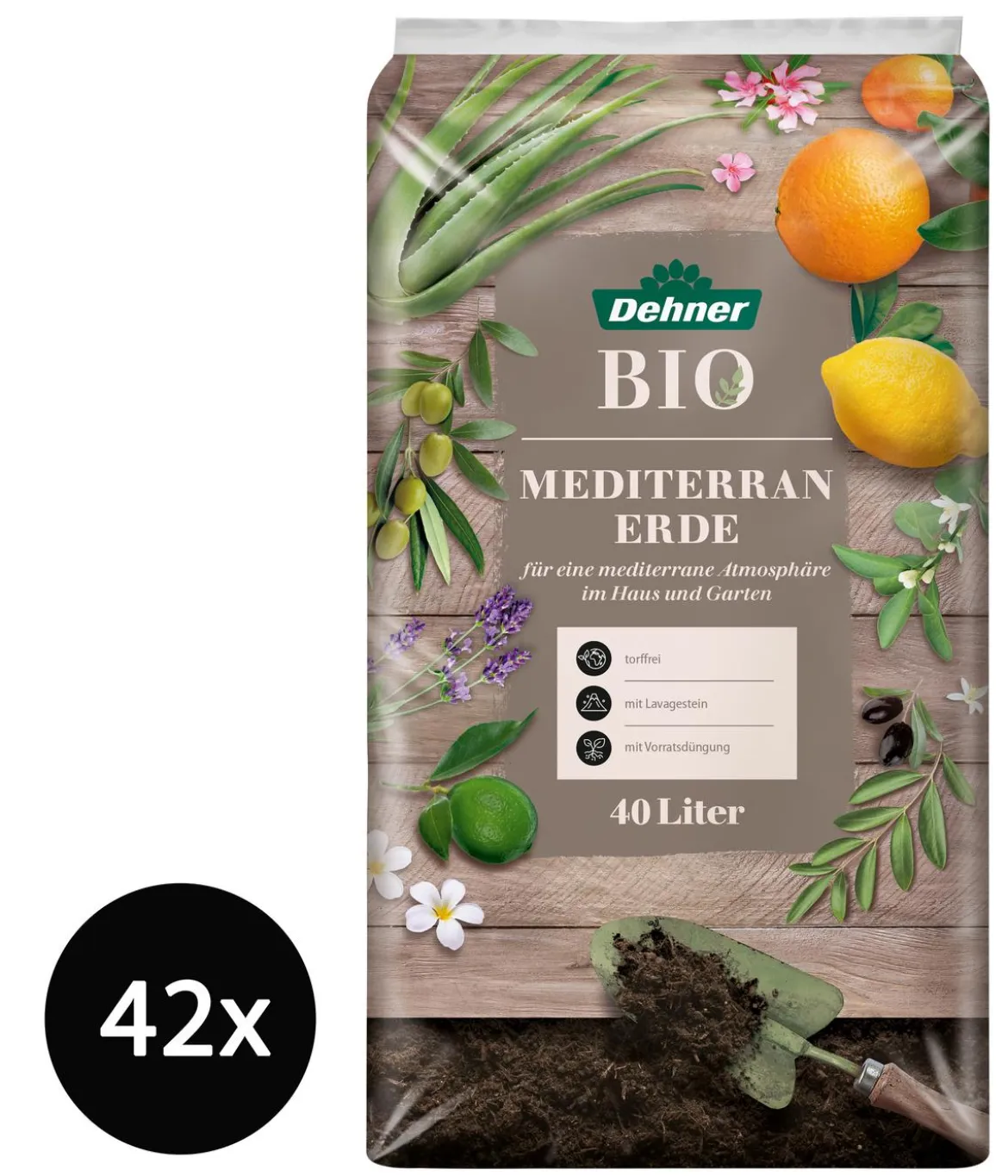 Dehner Bio Mediterranerde, 42 x 40 Liter