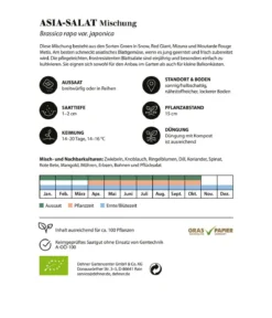 Dehner Bio-Saatgut Asia-Salat-Mischung
