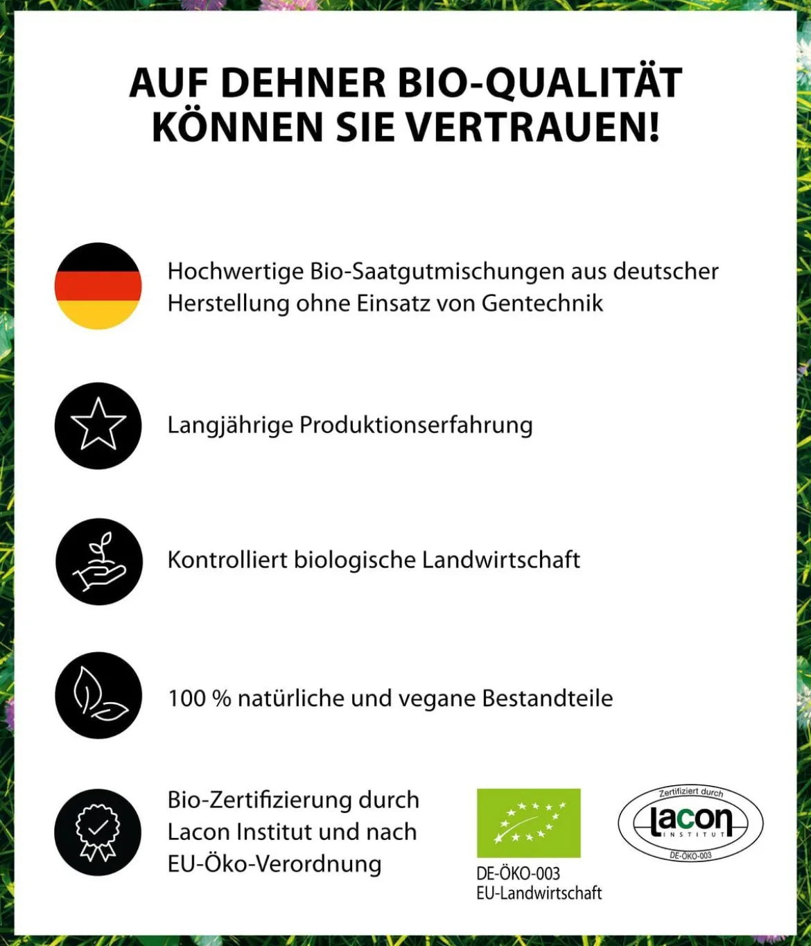 Dehner Bio Saatgut Naturwiese, 250 g