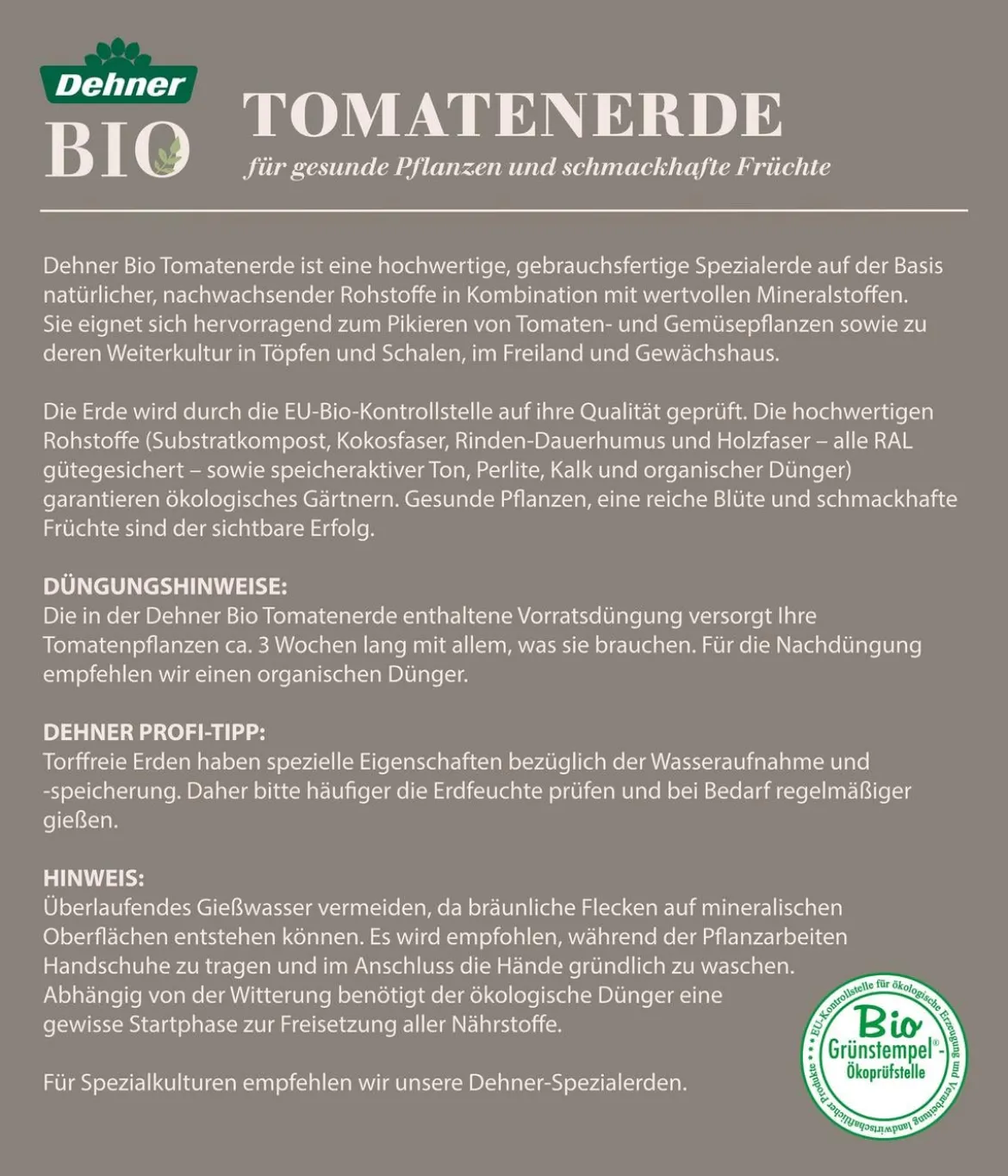 Dehner Bio Tomaten-Erde, torffrei, 20 l