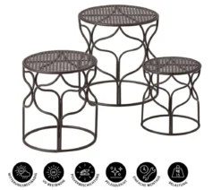Dehner Blumenhocker-Set Giulia, breit, 3-teilig