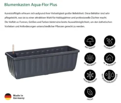 Dehner Blumenkasten Aqua-Flor Plus mit Bewässerungssystem, eckig