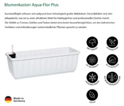 Dehner Blumenkasten Aqua-Flor Plus mit Bewässerungssystem, eckig