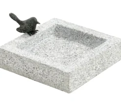 Dehner Bronze-Vogel für Granit-Vogeltränke, ca. B10/H5/T4 cm