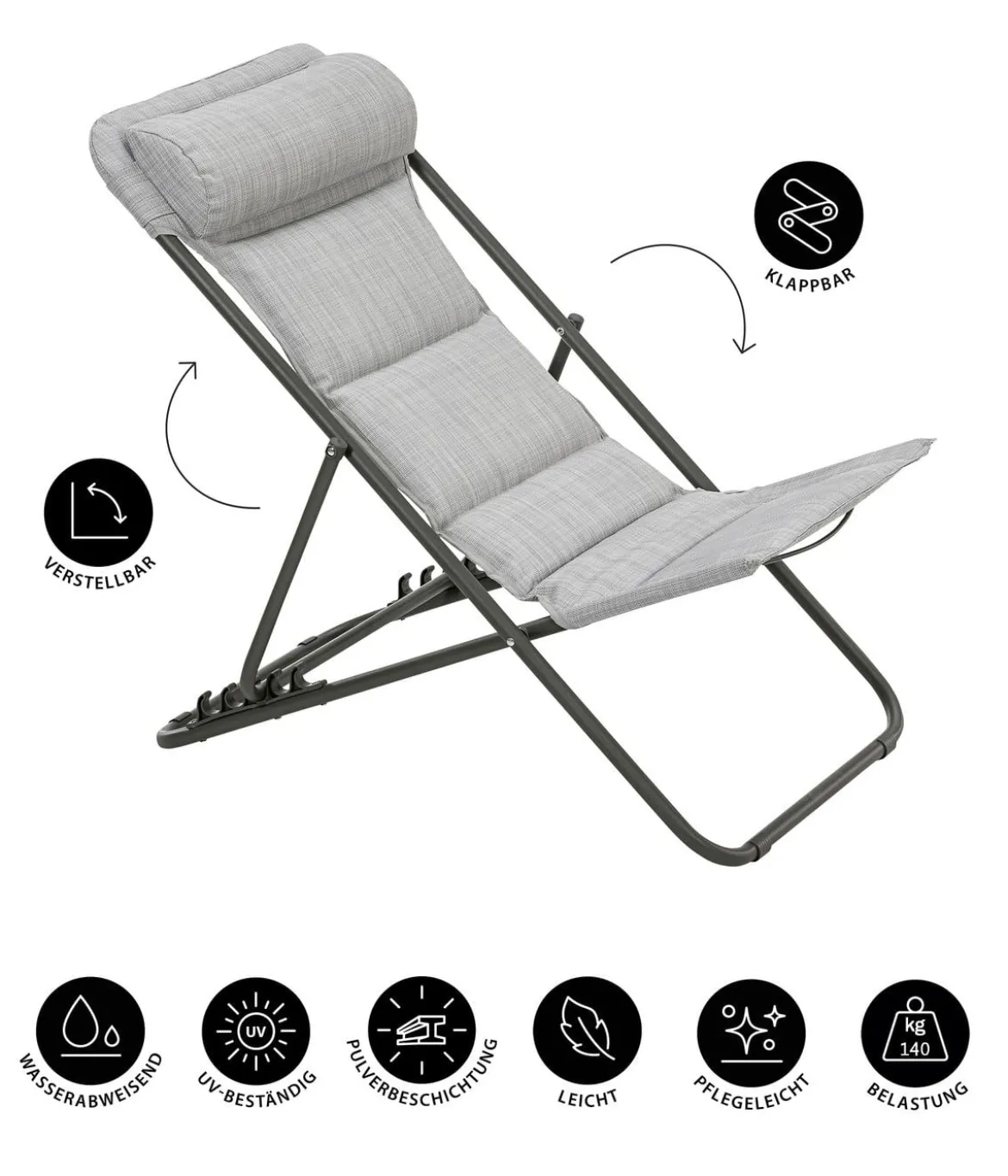 Dehner Campingstuhl Ibiza, ca. B62/H87/T76 cm