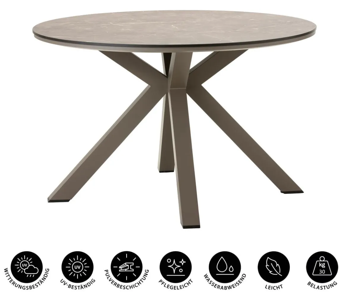 Dehner Diningtisch Marseille, ca. Ø120/H75 cm