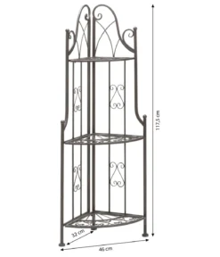 Dehner Eckregal Antik, ca. B46/H117,5/T32 cm