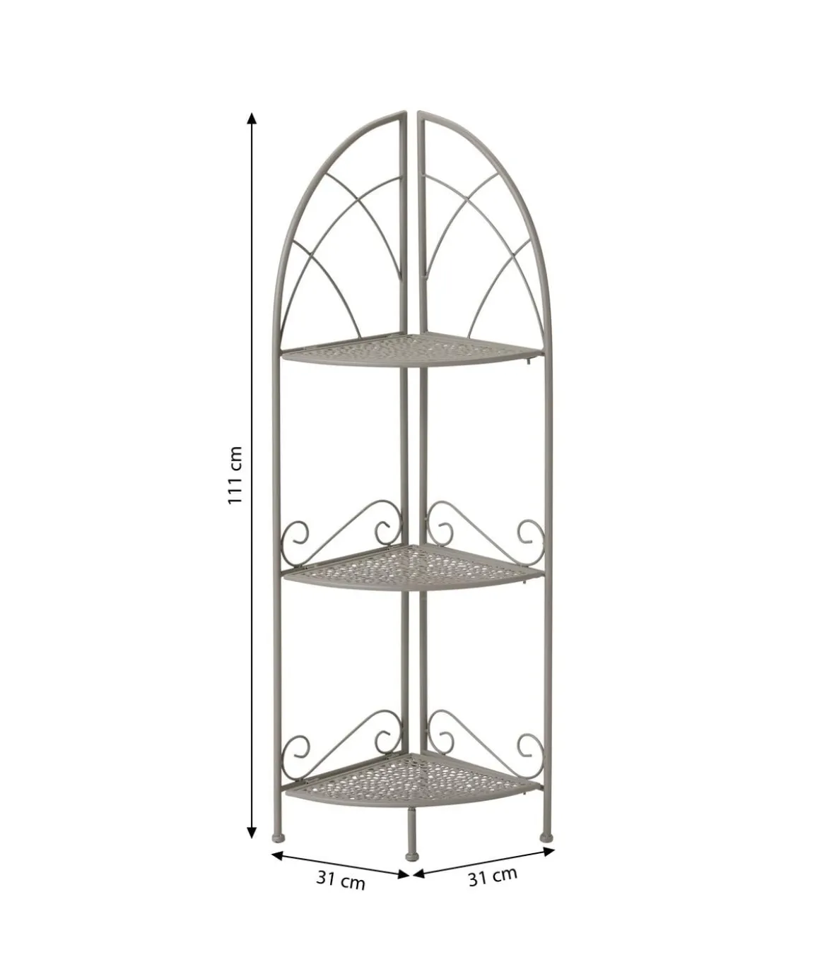 Dehner Eckregal Luca, ca. B31/H111/T31 cm