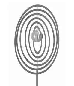 Dehner Edelstahl-Dekostab Circle, silber