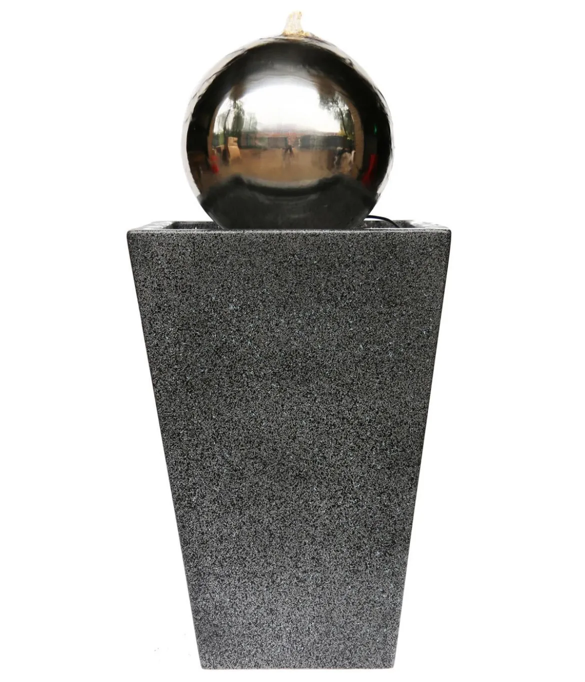 Dehner Edelstahl-Gartenbrunnen Kioto, ca. B34/H83/T34 cm