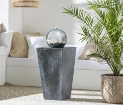 Dehner Edelstahl-Gartenbrunnen Kioto, ca. B34/H83/T34 cm