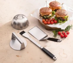 Dehner Edelstahl-Grillglocke, ca. ∅15,8/H9,5 cm