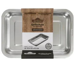 Dehner Edelstahl-Grillschale, ca. B22/H4,5/T32 cm