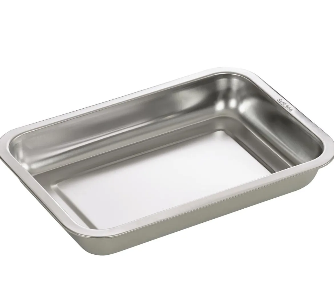 Dehner Edelstahl-Grillschale, ca. B22/H4,5/T32 cm