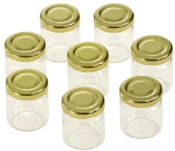 Dehner Einkochglas mit Schraubdeckel, 53 ml, 8er-Set