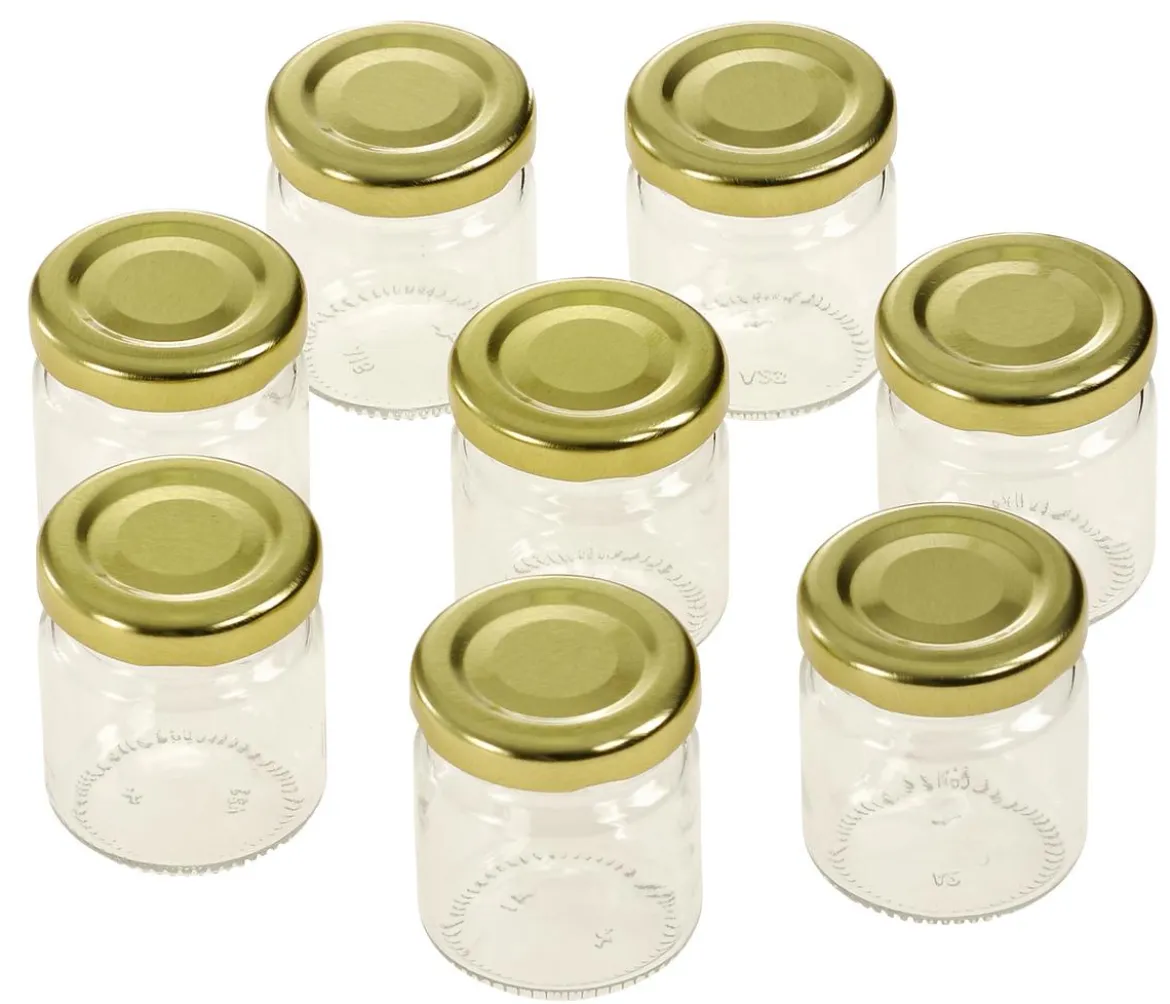 Dehner Einkochglas mit Schraubdeckel, 53 ml, 8er-Set