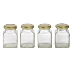 Dehner Einkochglas mit Schraubdeckel, 200 ml, 4er-Set