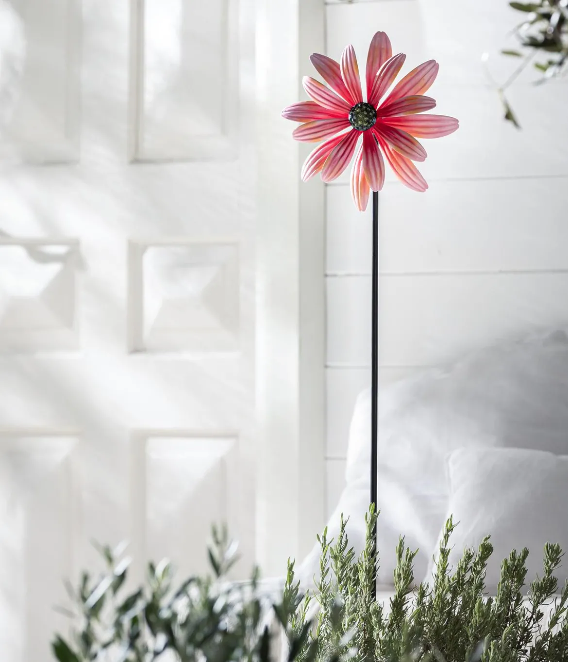 Dehner Eisen-Windrad Blume, ca. H115 cm