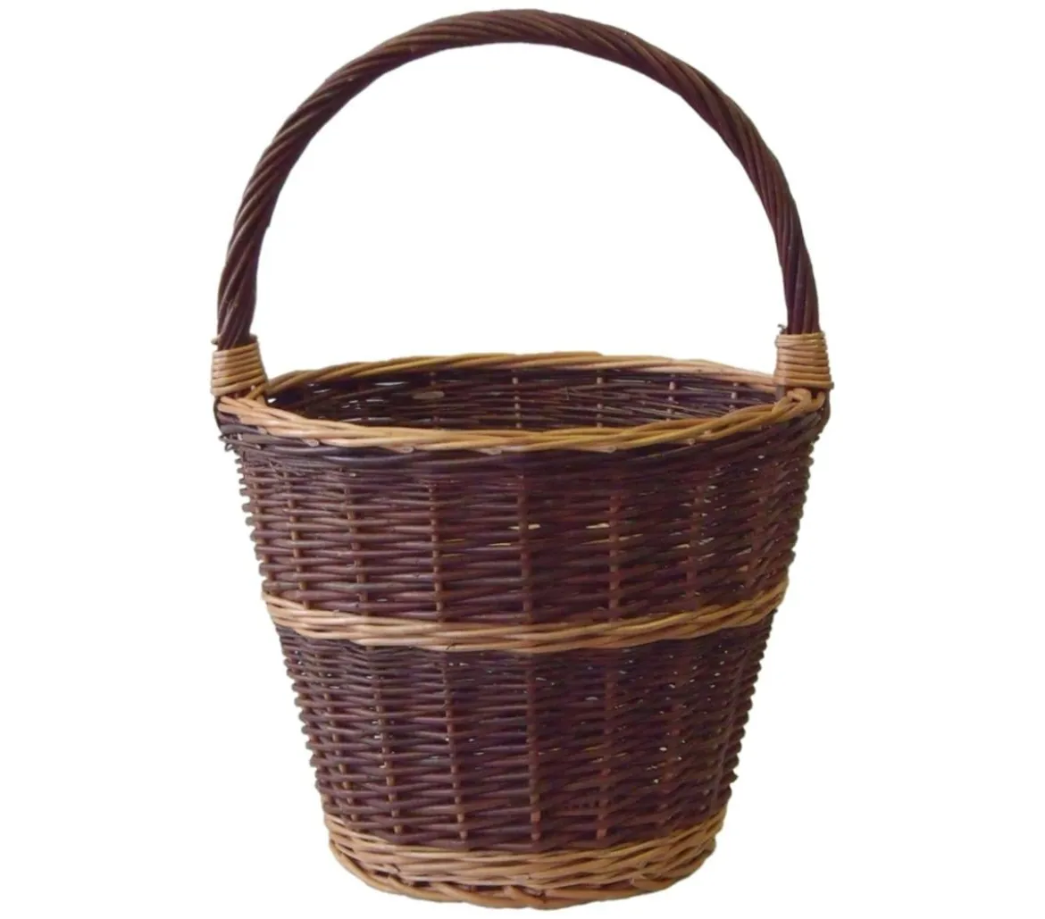 Dehner Erntekorb mit Bügel, ca. Ø38/H53 cm