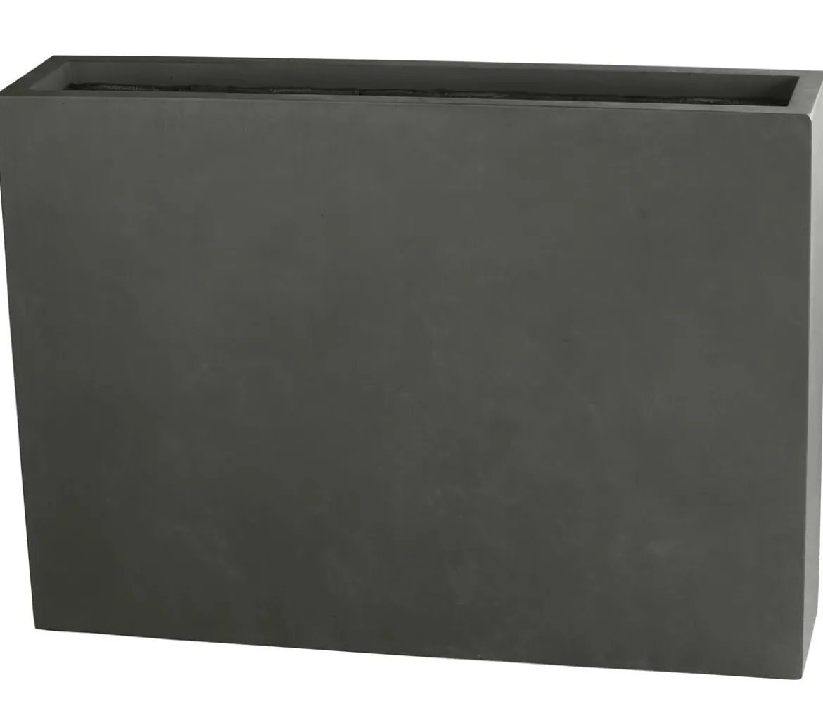 Dehner Fiberglas-Kasten, rechteckig, grau, ca. B118/H85/T26 cm