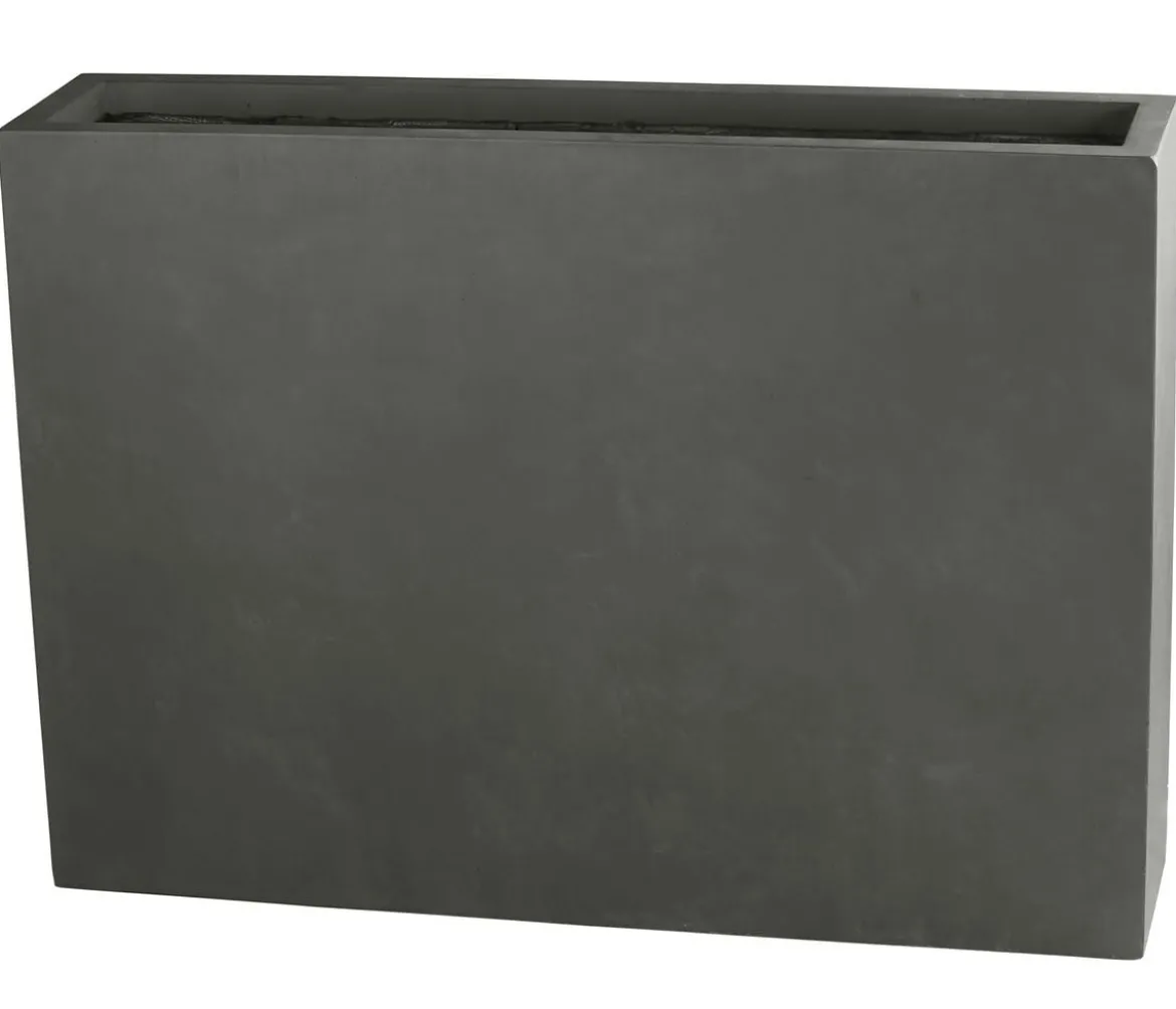 Dehner Fiberglas-Kasten, rechteckig, grau, ca. B118/H85/T26 cm