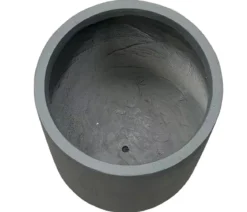 Dehner Fiberglas-Topf Curved, rund, anthrazit