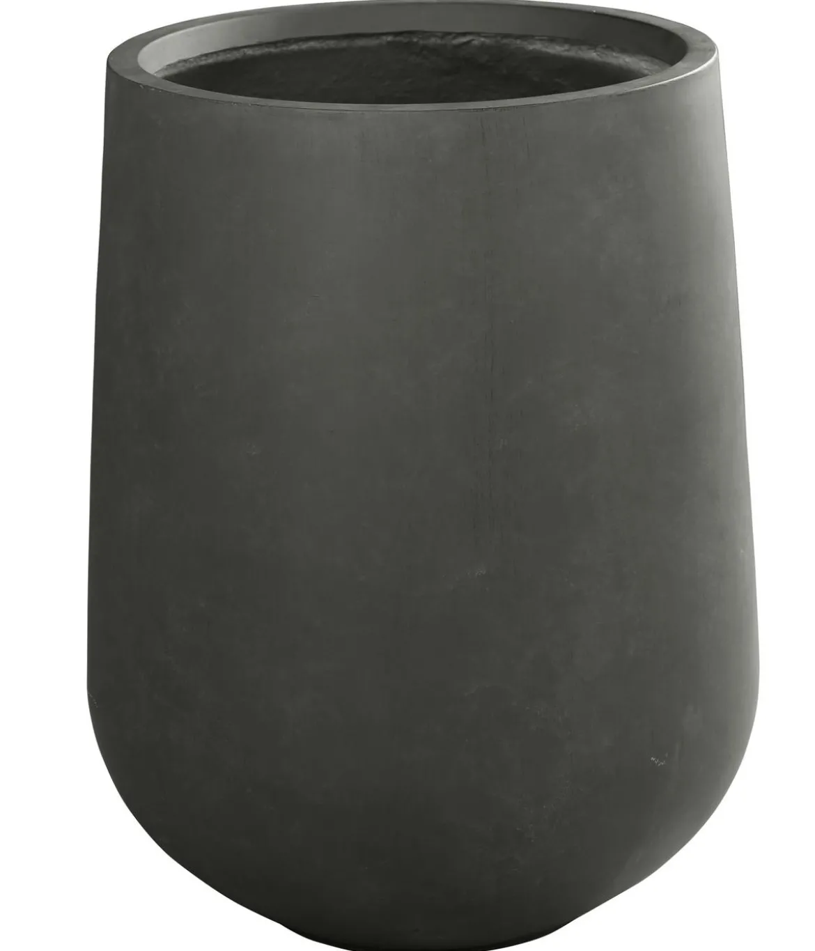 Dehner Fiberglas-Topf Curved, rund, anthrazit