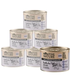 Dehner Fine Nature Nassfutter für Katzen Senior, Truthahn & Ente mit Distelöl & Liebstöckel