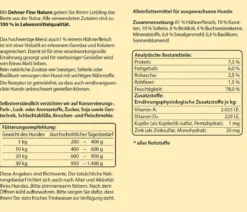 Dehner Fine Nature Nassfutter für Hunde Adult, Huhn mit Karotten, Brokkoli & Basilikum