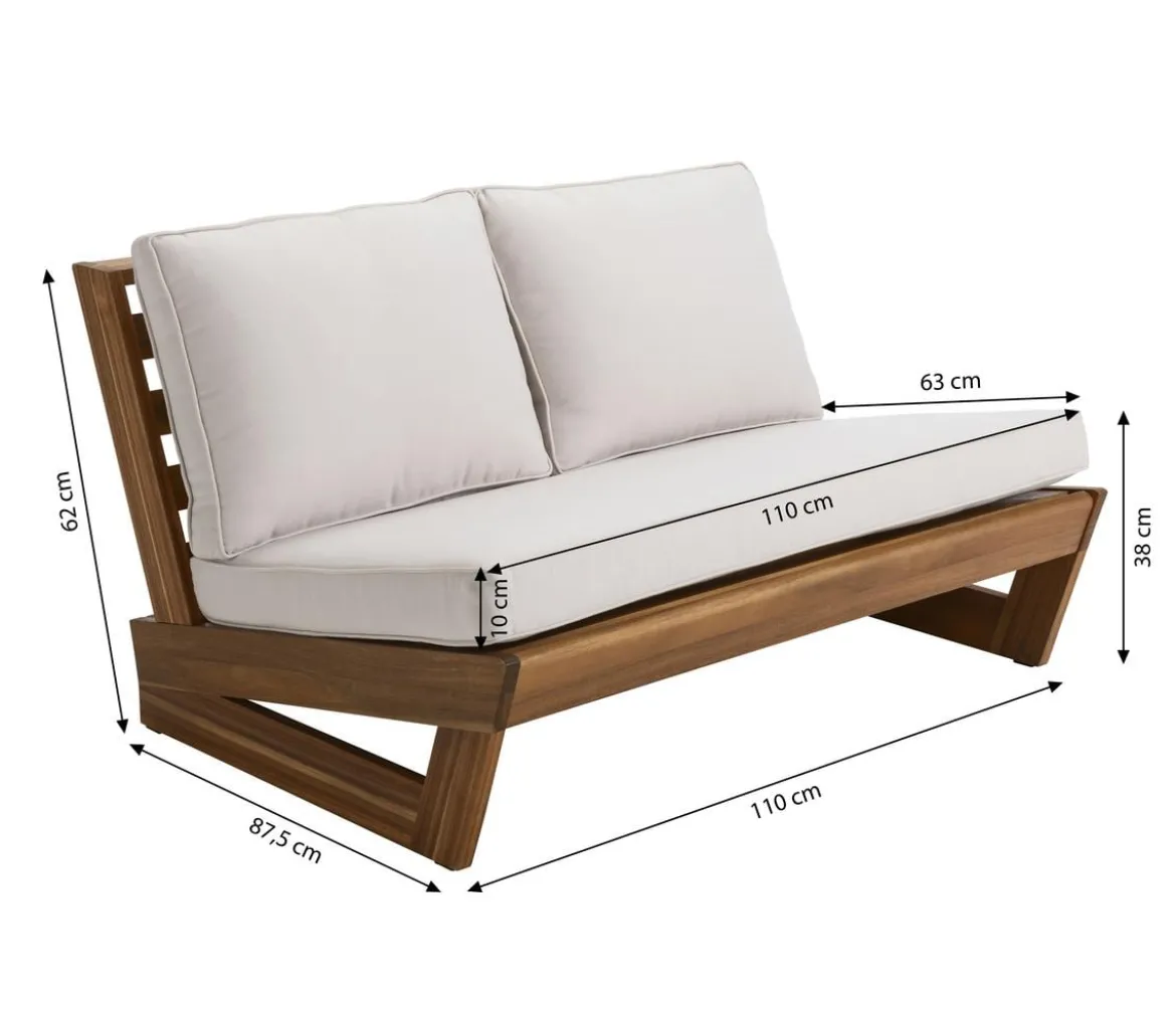 Dehner Gartenbank Palma, 2-Sitzer
