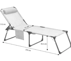 Dehner Gartenliege Mallorca, ca. B71/H112/T232 cm