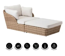 Dehner Gartenliege Tulum, 2-teilig, ca. B103/H66/T200 cm